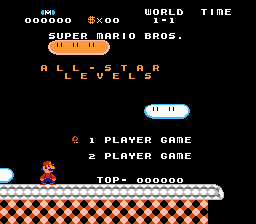 Super Mario Bros - All-Star Levels Title Screen